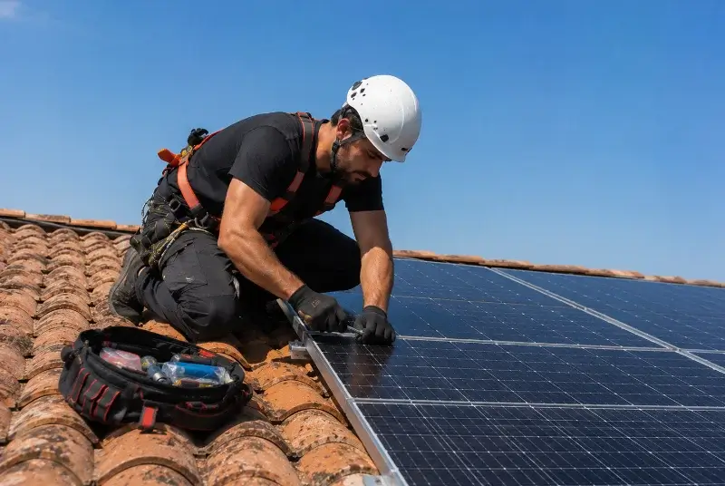 Maintenance et monitoring de panneaux solaires à Legé
